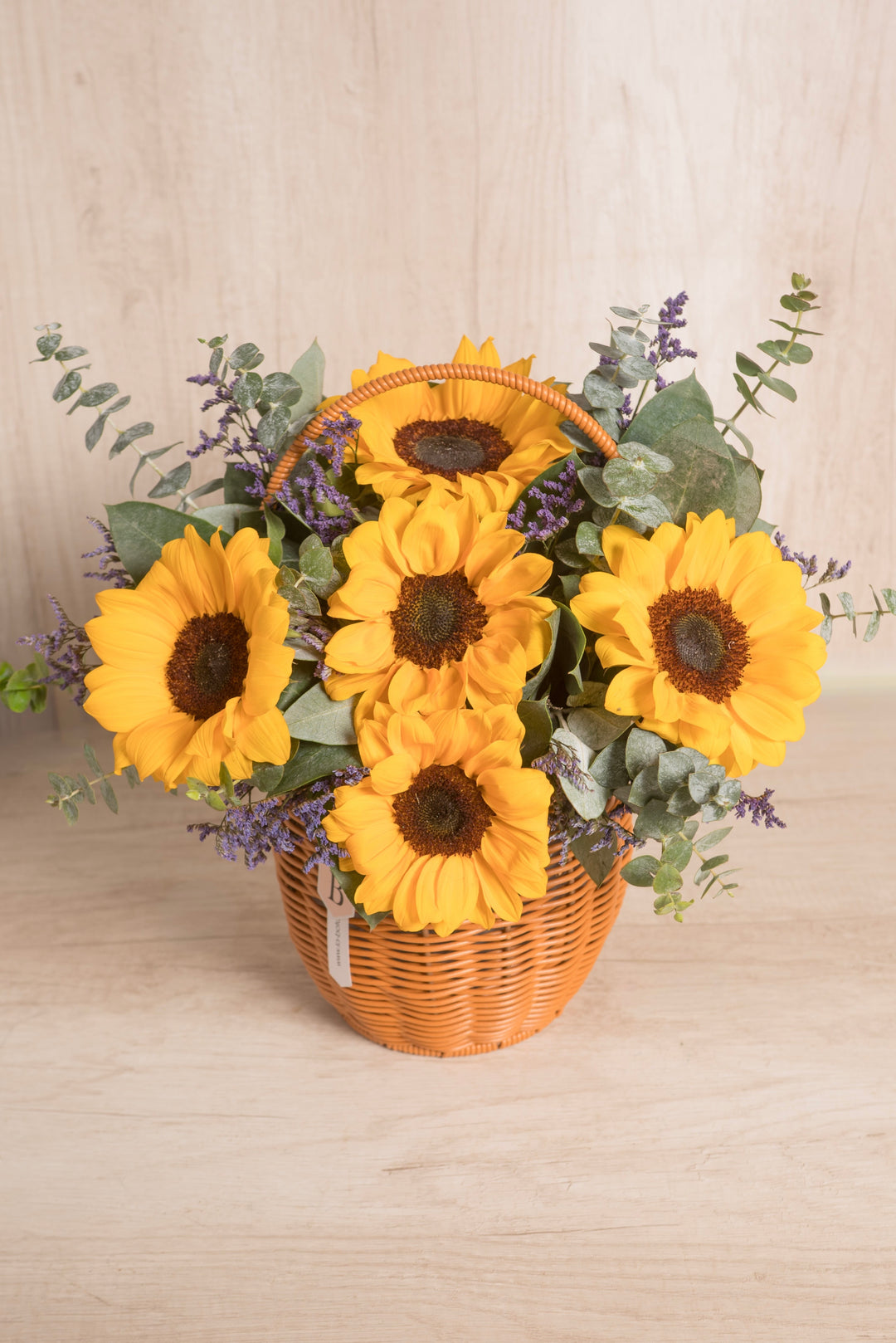 Canasta Sol - Flores amarillas