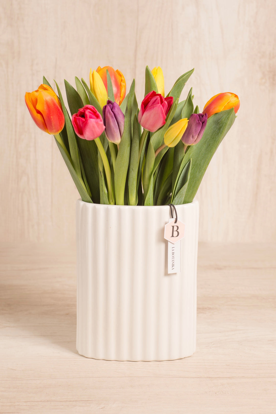 Florero Sianna Mix 10 Tulipanes
