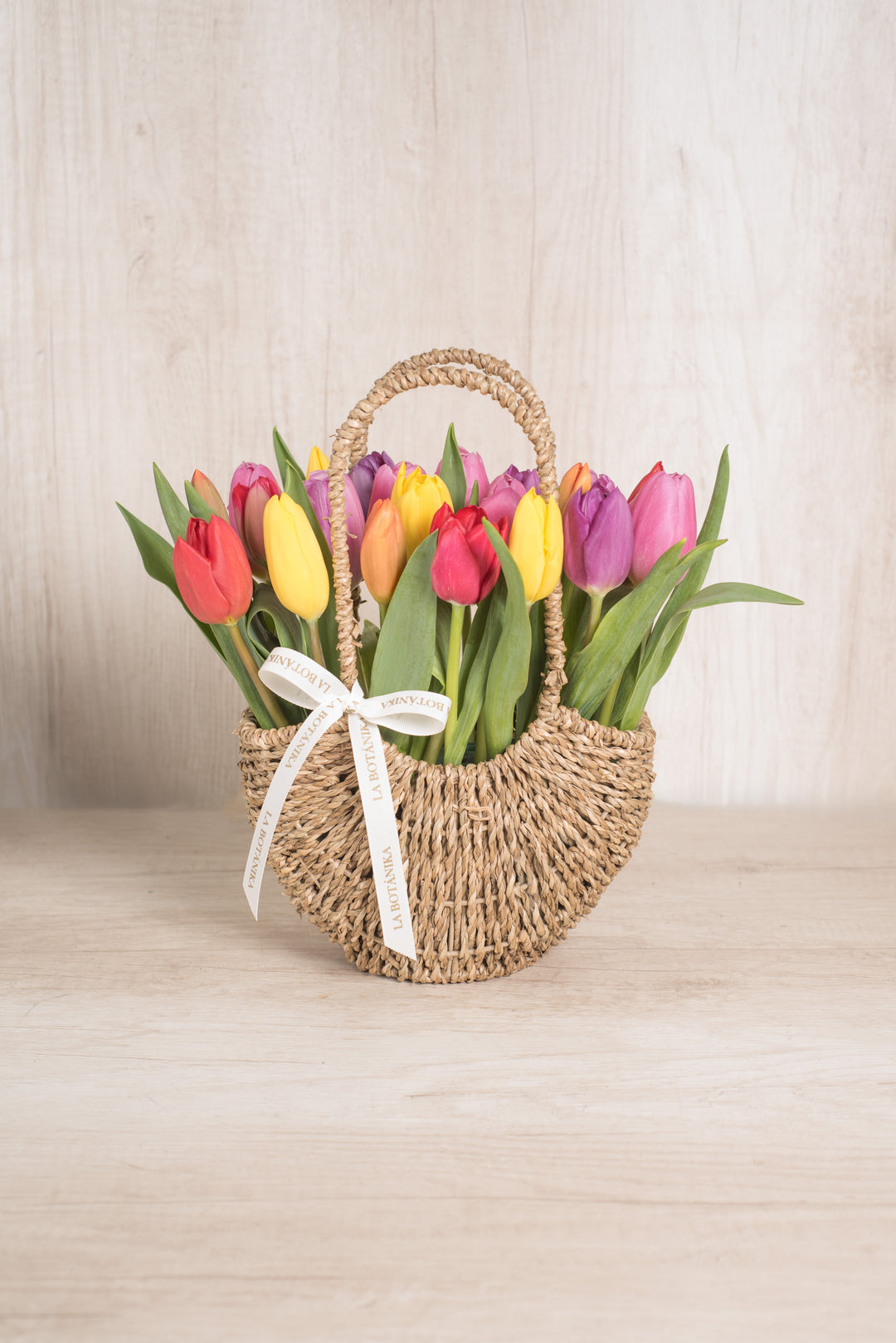 Canasta "Cartera" 25 Tulipanes