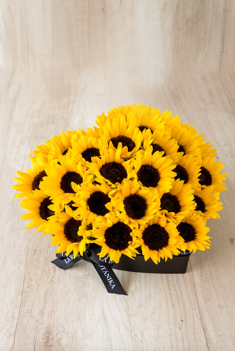 Heart box de girasoles