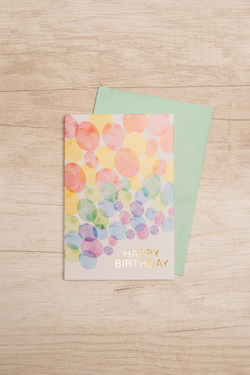 tarjeta cumpleaños "globos"