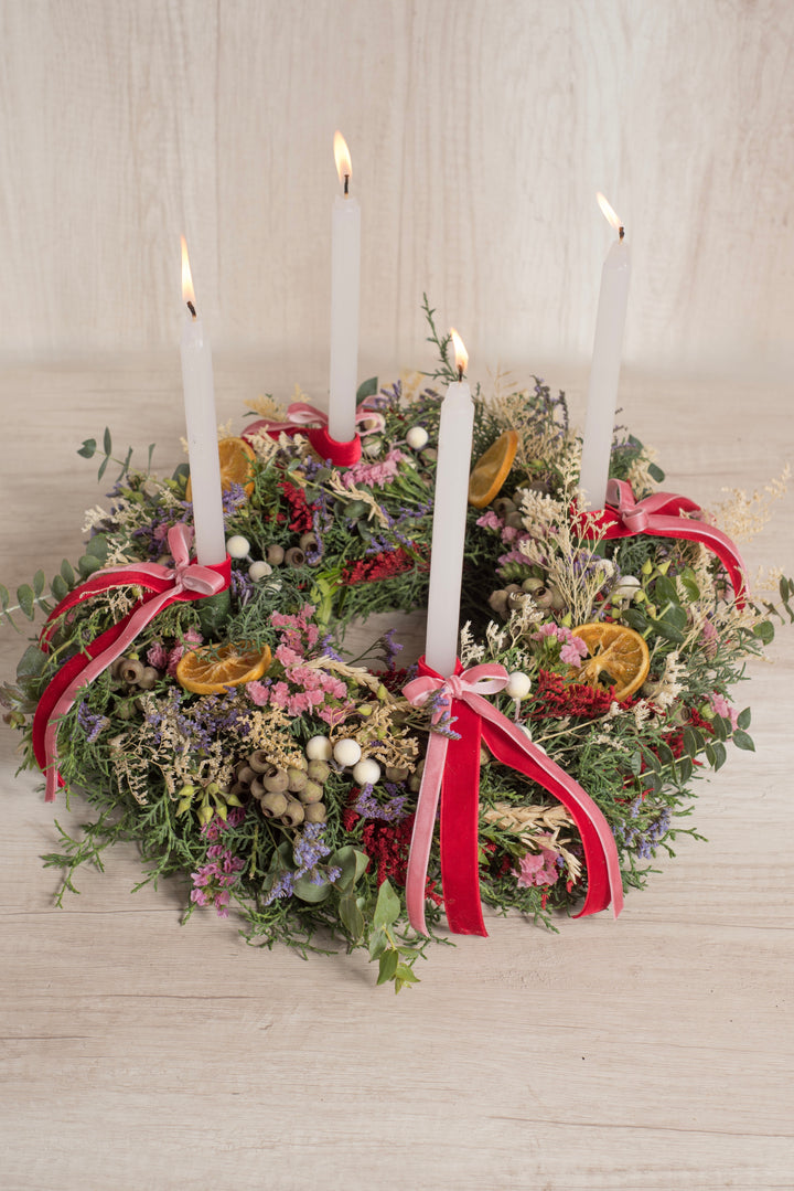 Corona de Adviento "Festive garden” - navidad - sameday