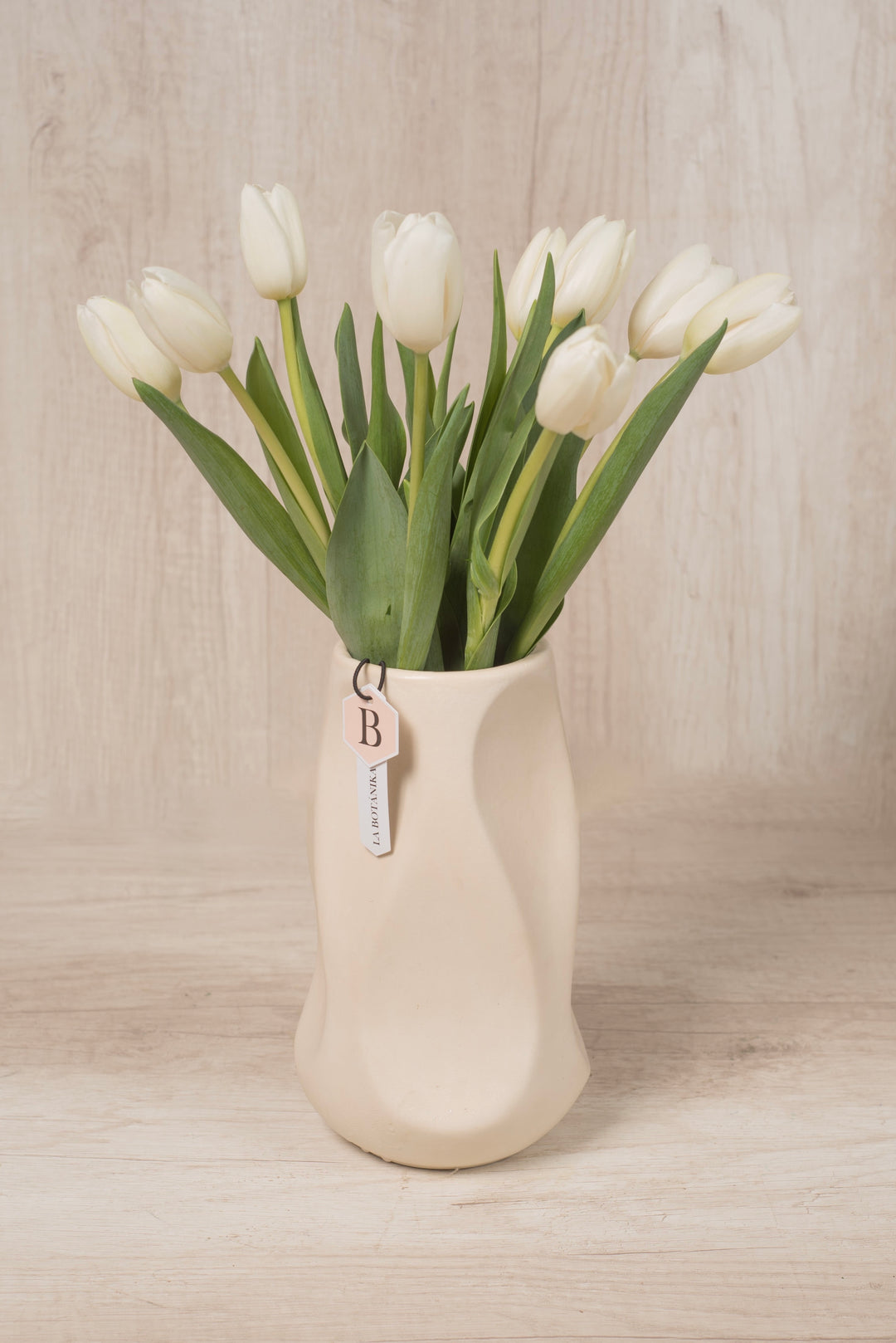 Florero Celine 10 Tulipanes Blancos - sameday