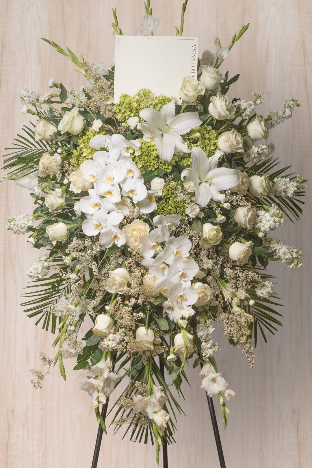 Corona Esperanza con orquideas en Pedestal - sameday