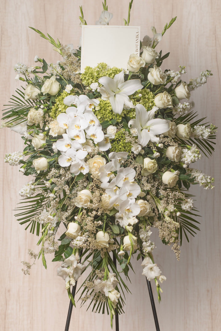 Corona Esperanza con orquideas en Pedestal - sameday