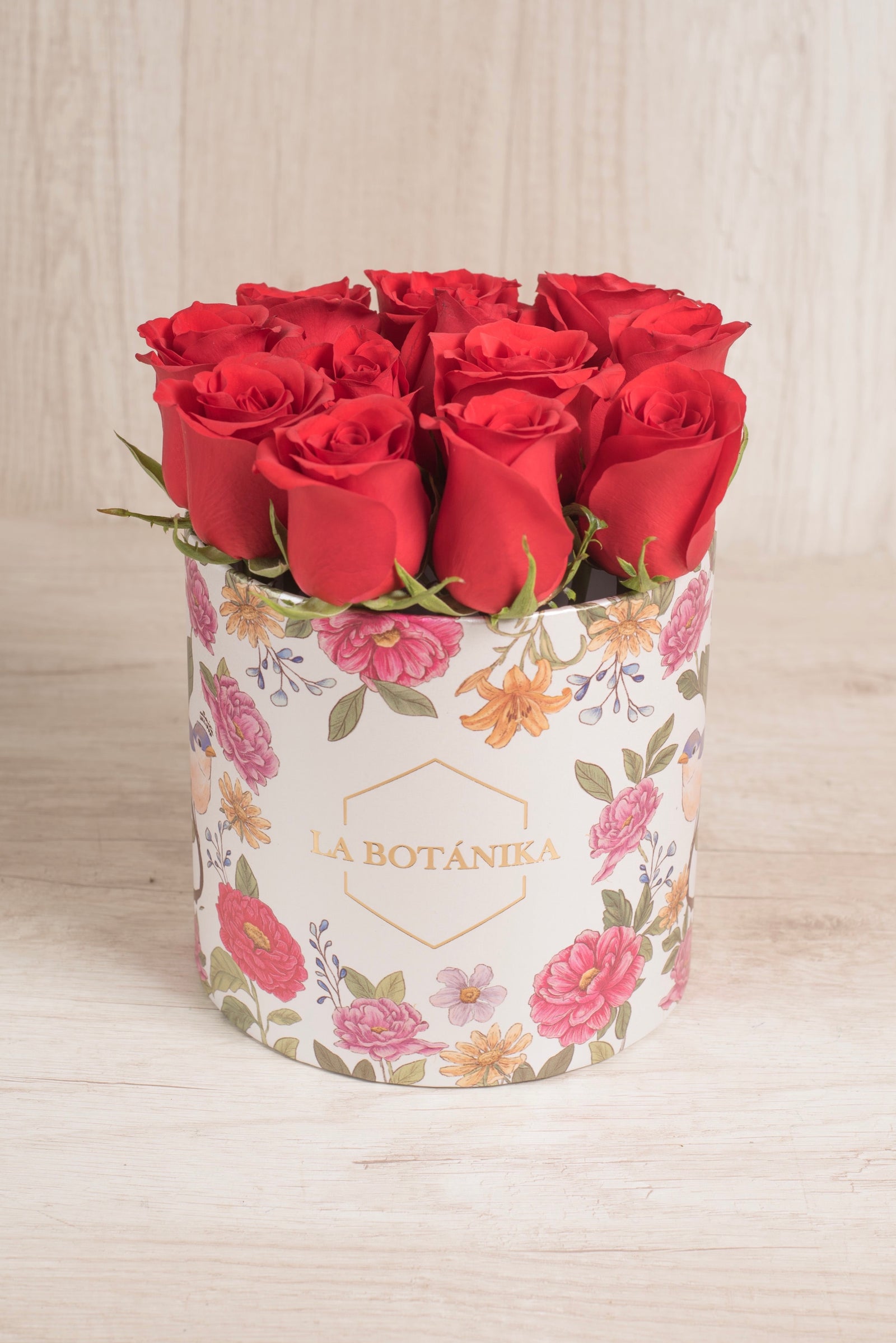 Round Box Lollipop 12 Rosas Rojas - Mamá25