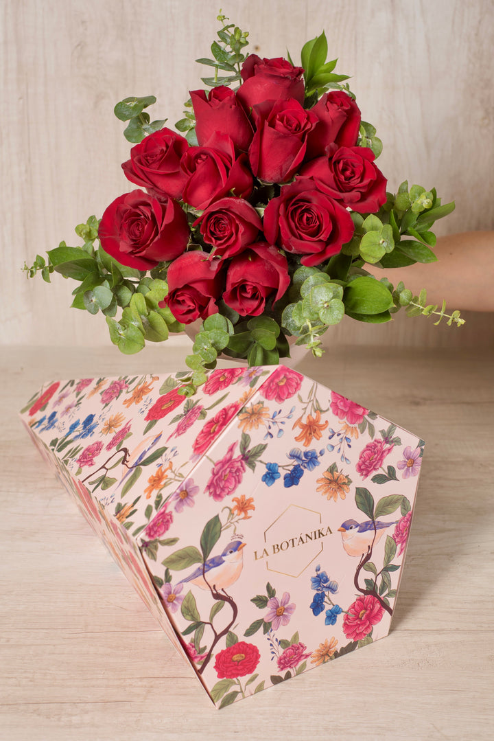 Ramo 12 Rosas Rojas Lollipop - Mamá25