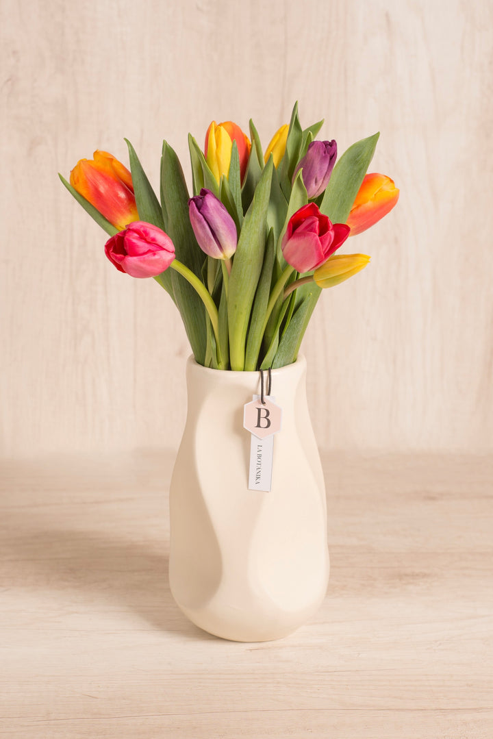 Florero Celine Mix 10 Tulipanes - Mamá25