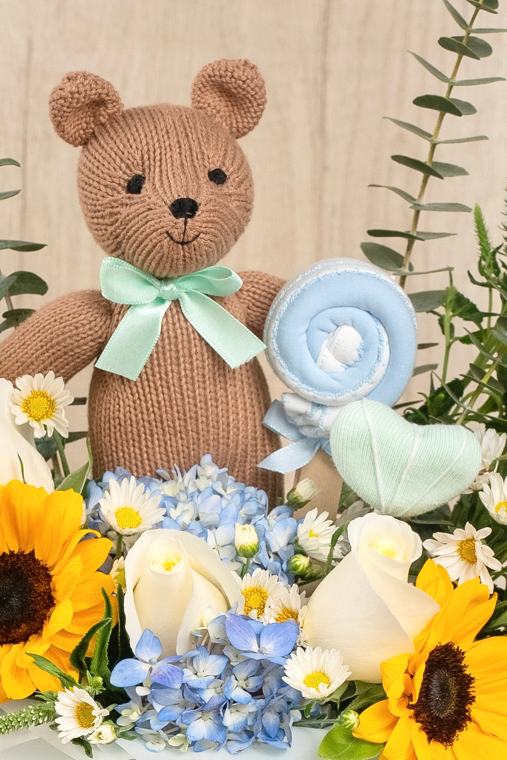 Round box Baby Boy con Osito Picnic - Sameday