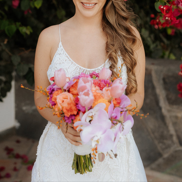 Bouquet de novia - Tulipanes, Orquideas y claveles