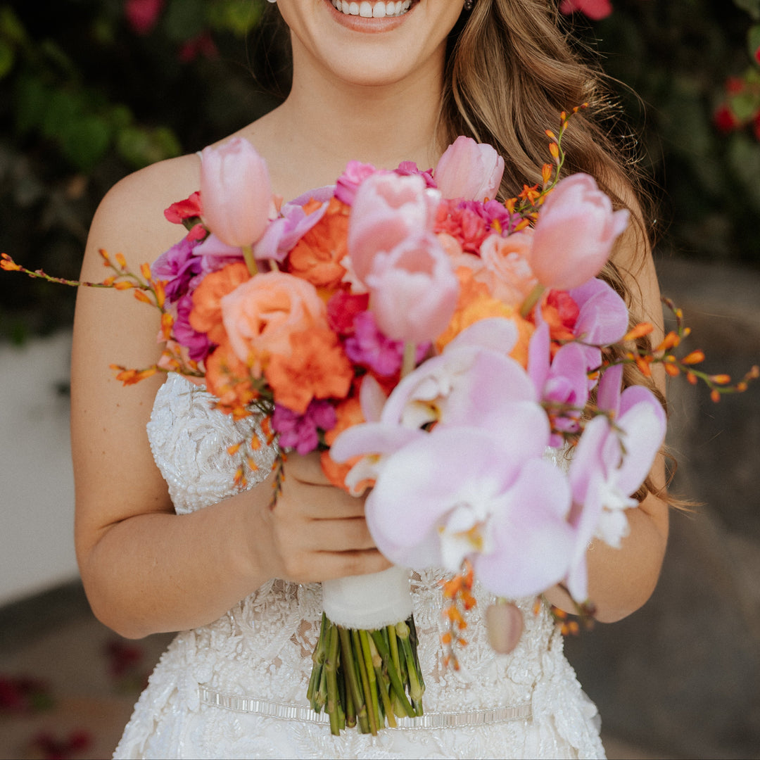 Bouquet de novia - Tulipanes, Orquideas y claveles