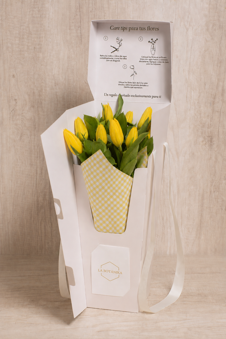 Bloom Tote 10 Tulipanes Amarillos - Flores Amarillas