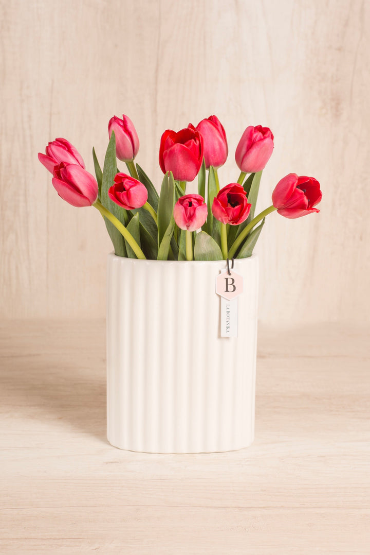 Florero Sianna 10 Tulipanes Rojos - sameday
