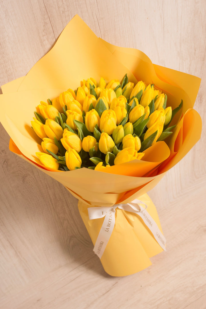 Ramo 50 Tulipanes Amarillos - Flores amarillas