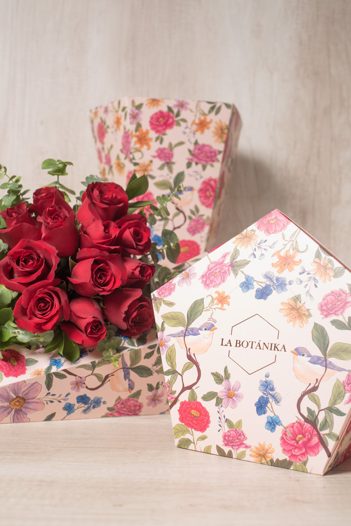 Ramo 12 Rosas Rojas Lollipop - Mamá25