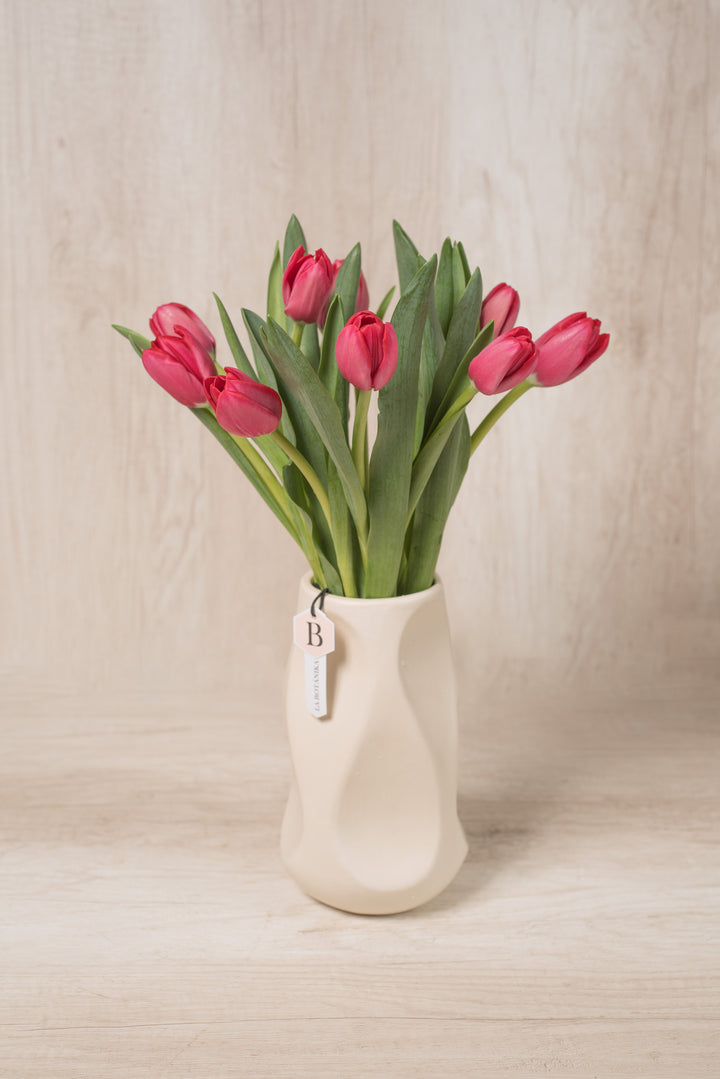 Florero Celine 10 Tulipanes
