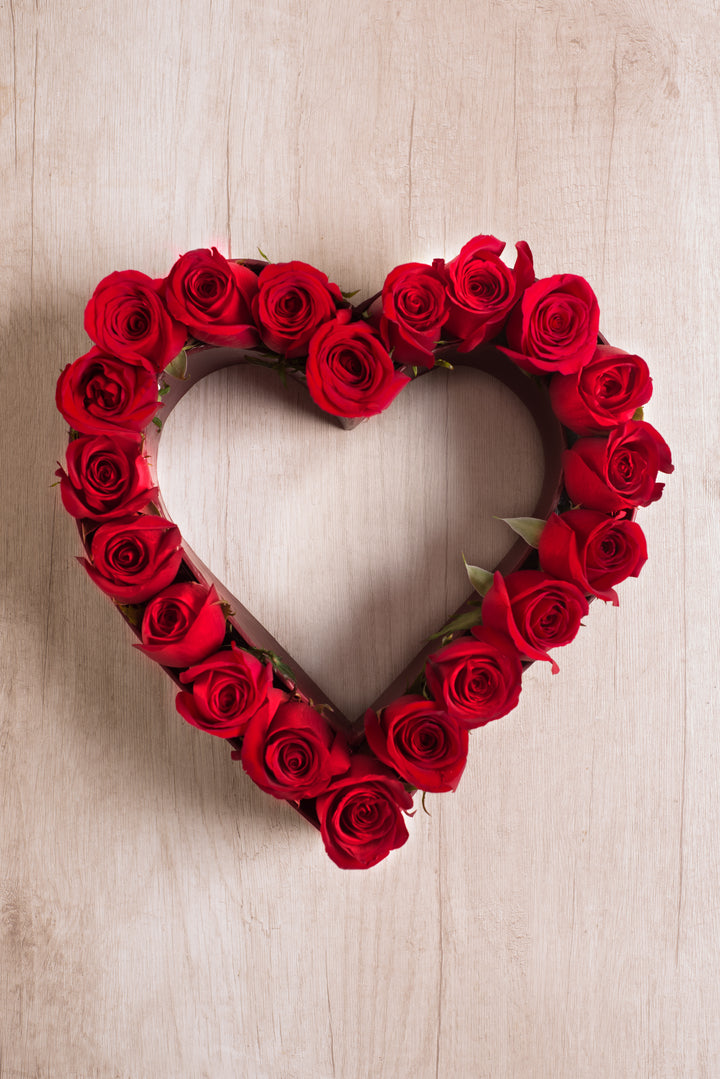 Borde Corazón 20 rosas