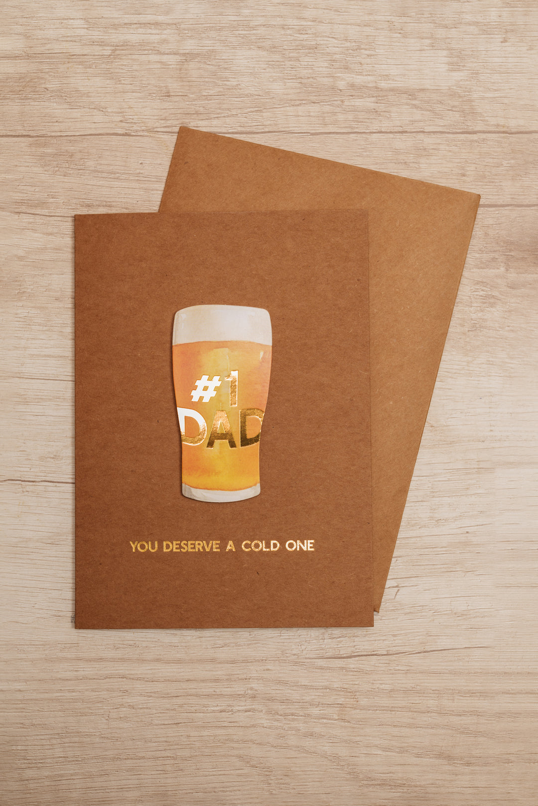 tarjeta papa "cerveza"